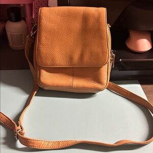 Tan Leather Crossbody Bag Medium HOBO International